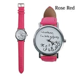 Wrist Watch Compass Timer Quartz Analog Rose Red