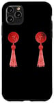 Coque pour iPhone 11 Pro Max Cache-tétons sexy rétro burlesque striptease rouge pasties