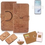 360° wallet case cork cover for Motorola Moto G53 5G case bag