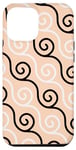 Coque pour iPhone 15 Pro Max Peach Celtic Swirl Curves Maori Koru WhirlpoolPattern