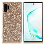 Glitter Samsung Galaxy Note 10 Plus skal - Guld Guld