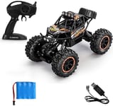 MIEMIE High Speed Racing Truck Vehicle Toy Radio Remote Control Cars Electric Fast Crawler 2.4Ghz 4WD RC Desert Off-Road Climbing Rock All-Terrain Buggy Boys Holiday Birthday Gifts Red