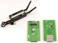 USB-adapter för M.2 WWAN LTE-kort (M2 Socket 2 SSIC-Base WWAN), med SIM-kortplats, stöder 3G 4G