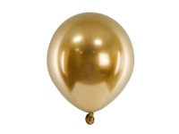 PartyDeco CHB1-5-019-50, Toy balloon, Latex, Guld, Temafest, Rund, 12 cm
