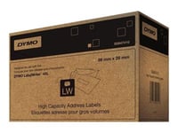 Dymo High Capacity - Vit - 89 X 28 Mm 2100 Etikett (Er) (2 Rulle/Rullar X 1050) Adresslappar - För Dymo Labelwriter