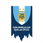 INF 2022 World Cup flagga Argentina Flerfärgad