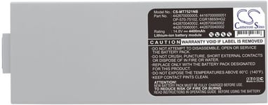 Batteri ICR-18650G for Packard Bell, 14.8V, 4400 mAh