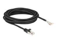 Delock-Kabel Rj50-Kontakt För Öppna Kabeländar S/Ftp 5 M Svart