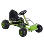Grön Justerbar Gokart Pedalbil för Barn 3+