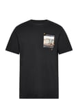 Nyhavn Brushed Cotton Tee Tops T-shirts Short-sleeved Black Clean Cut Copenhagen