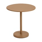 Muuto Linear steel café table V2 bord o70 cm Burnt orange