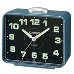 Casio Men's Travel Alarm Clock, Metallic Blue/ Black TQ218/2