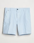 BOSS BLACK Slice Structured Cotton Shorts Light Blue