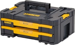 DWST1-70706 T-Stak IV Tool Storage Box with 2-Shallow Drawers, Yellow/Black, 7.