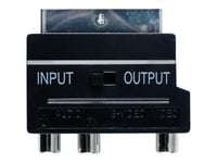 Bandridge Valueline - Adaptateur audio/vidéo - SCART (M) pour 4 broches mini-din, RCA (F)