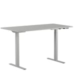 Höj och sänkbart skrivbord, digital display, grått stativ, grå bordsskiva 180x80 cm