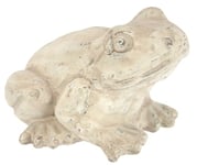 Flair Flower Statue décorative de Jardin en céramique - 11 x 14 cm - Aspect Antique - Figurine de Conte de fées - Figurine Animale pour Printemps, été, Automne - Statue de Jardin - Grenouille