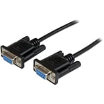 StarTech.com Câble null modem série DB9 RS232 de 2m - Cordon série DB9 vers DB9 - Femelle / Femelle - Noir (SCNM9FF2MBK)