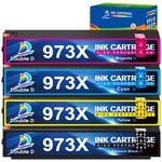 Double D 973X Ink Cartridges for HP 973 973X Ink Cartridge|Upgraded Chips|,Work for HP Pagewide pro 452dn 452dw MFP 477dn 477dw 552dw MFP 577dw 577z,HP PageWide Managed P55250dw MFP P57750dw