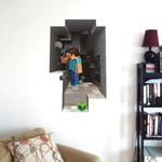 ny stil 2-pack för Minecraft Giant Peel and Stick Wall Decal Cartoon Stic