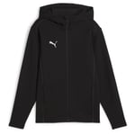 PUMA Hettegenser teamFINAL Casuals Full Zip - Sort/Sølv Barn Hettegensere unisex