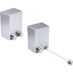 2-pack hopfällbara klädstreck 4,2 m utomhusväggklädstreck, torkställ tvättlina för balkong trädgård badrum och tvättstuga, silver
