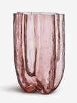 Kosta Boda Crackle vase rosa 370mm