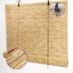 Bamboo Roller Blind Roman Blind,Home Retro Reed Curtain Sun Protection Roller Shutters,Light Filter Straw Blinds,Living Room Tea Room Shop Dustproof Privacy Blinds,Customizable(130x140cm/51x55in)