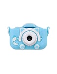 Roneberg Kitty cat digital camera for kids, 2-inch colour display, ideal for small children's hands (BLUE)