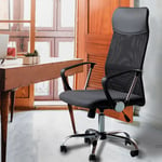 AQRAU Fauteuil de bureau Chaise pour ordinateur ergonomique pivotante 360 degrés - Noir Aqrau