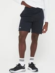 UNDER ARMOUR Mens Rival Fleece Shorts - Black/white, Black/White, Size L, Men