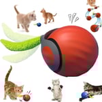 Speedy Tail 2.0 Kattleksak, Speedy Tail Kattleksak, Interaktiv Kattleksaksboll, Smarta Kattleksaker Boll, Två Hastighetsjusteringar, med Svans (Orange) orange