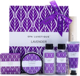 Spa Luxetique Spa Gift Set, Women Gift Sets, 6pcs Lavender Bath Sets, Travel Box