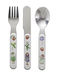 Elsa Beskow Flower Festival, Cuttlery, 3-Part Home Meal Time Cutlery Multi/patterned Rätt Start
