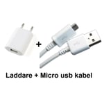 Micro Usb-laddare Universal Med Kabel- Olika Färger Blå