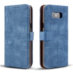 Plånboksfodral I Retrodesign Från Leman Till Samsung Galaxy S8+ Blå