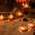 1,5 m 10 LED-lampor Santa Claus String Light Dekorativ - Tomten