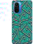 Xiaomi Poco F3 Transparent Mobilskal Polkagris Mönster