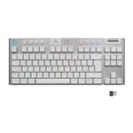 Logitech - G915 TKL Tenkeyless LIGHTSPEED Gaming Keyboard WHITE -TACTILE SWITCH (Nordic)