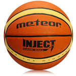 meteor® Inject: Basketball - Taille #7 14 Panneaux, Marron et Beige, idéal pour Le Basket-Ball et la Formation/Ballon de Basket Souple avec Surface adhérente