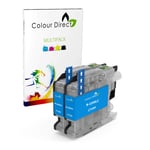 Colour Direct 2 Cyan Compatible Ink Cartridges Replacement For Brother LC127XL / LC125XL DCP-J4110DW MFC-J4410DW MFC-J4510DW MFC-J4610DW MFC-J4710DW MFC-J6520DW MFC-J6720DW MFC-J6920DW Printers