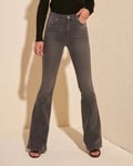 Trendyol Bella High Waist Flare Jeans - Anthracite - S