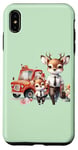 Coque pour iPhone XS Max Famille de cerfs verts et mignons qui se rendent au travail