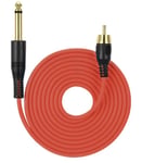 6.35mm to RCA Male Tattoo Supply Cable for Rotary Cartridge Machine Red - 1.8m