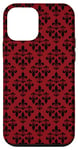 Coque pour iPhone 12 mini Fleur de lys gothique rouge et noir motif floral fleur de lys