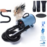 Ledph 600W-2800W Stepless Adjustable Speed Dog Hair Dryer Quiet Pet Hair Force Dryer High Velocity Pet Dog Grooming Dryer Blower with Heater, Professional High Velocity Air Forced Dryer for Dogs