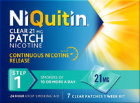 NiQuitin Clear 21mg Nicotine Patches Step 1 - 1 Week Supply 7 Patches