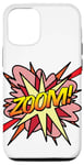 Coque pour iPhone 15 Pro ZOOM BD Pop Art Fun Superhero Design