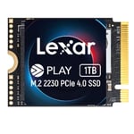 Lexar Play 2230 PCIe 4.0 SSD Interne 1To, M.2 2230 PCIe Gen4x4, jusqu'à 5200 Mo/s en Lecture, 4700 Mo/s en écriture, Disque SSD Interne Compatible avec Steam Deck, ASUS ROG Ally (LNMPLAY001T-RNNNG)
