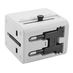 Universal Travel Ac Adapter  Plug Outlet With Dual Usb ??White?? Y1Q35198